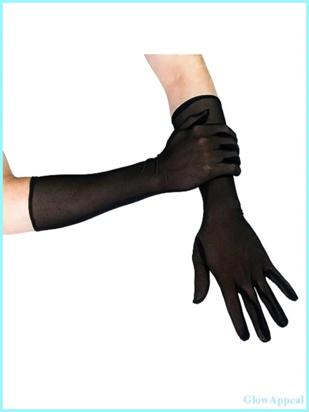 Elbow Length Mesh Gloves Women Sheer Tulle Long Gloves Opera Costume